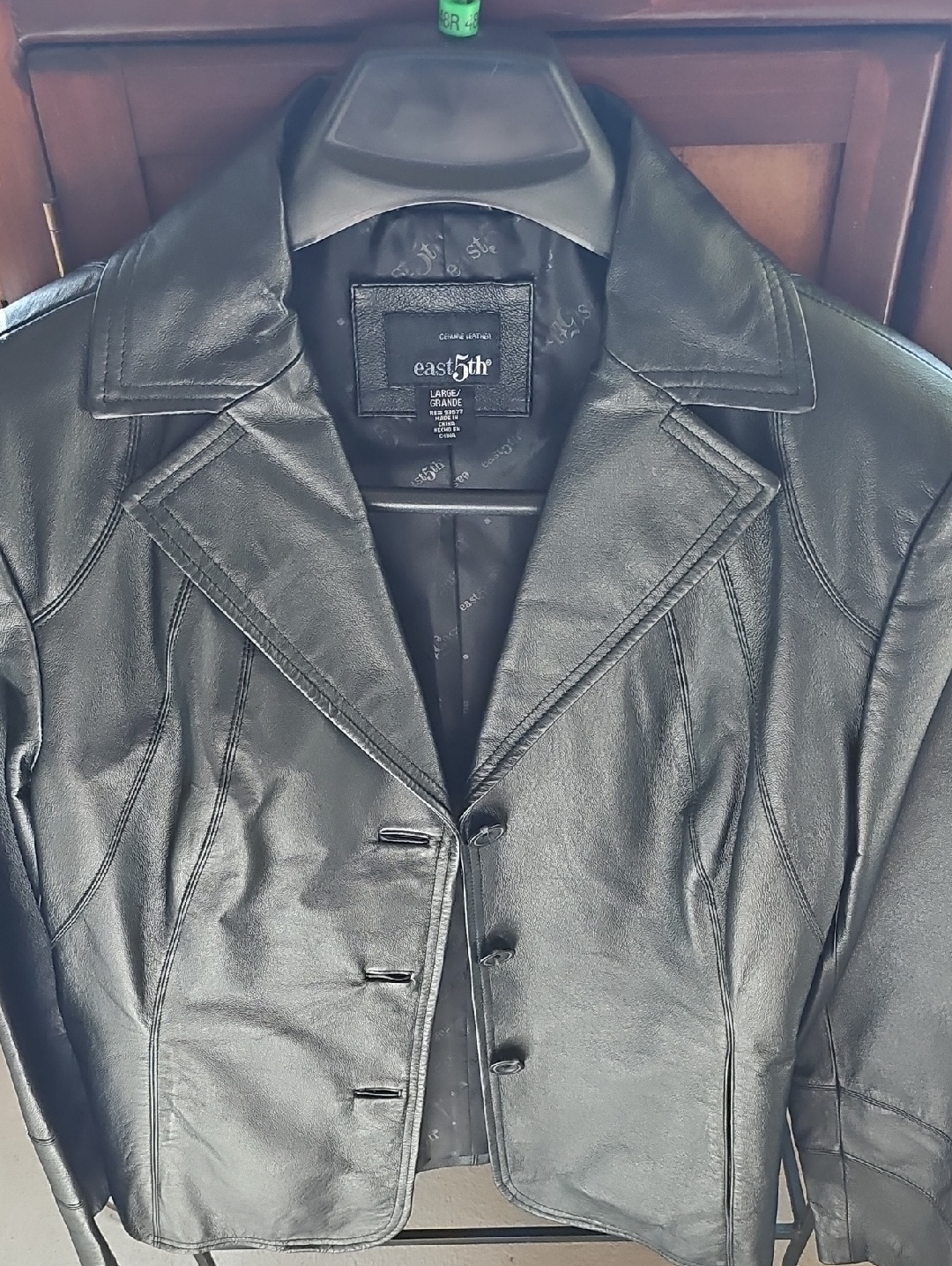 East 5th Black Leather Blazer Jacket